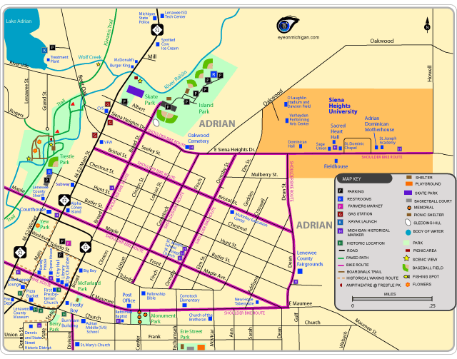 Downtown Adrian Map