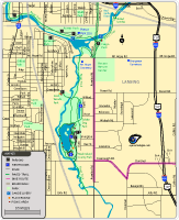 Lansing River Trail - Southern Section Map - small map