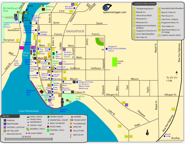 Downtown Saugatuck Map