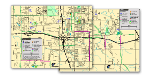 Download maps of the Fred Meijer M-6 Trail, nearby parks, and points of interest.