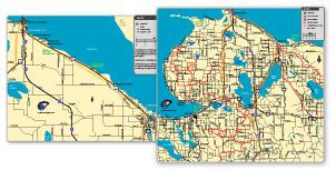Before you go, get maps of the trail that connects Mackinaw City, Cheboygan, Gaylord, Indian River, Topinabee, and Vanderbilt. The maps also show additional snowmobile trails between Mackinaw City and Gaylord.