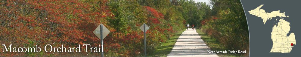 Macomb Orchard Trail and Nearby Paths Map and Information